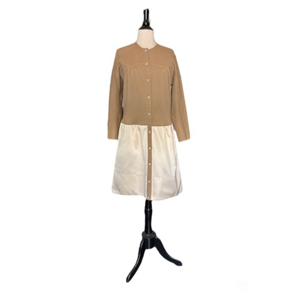 Geoffrey Beene VTG Wool Satin Dress Size‎ 8/Large